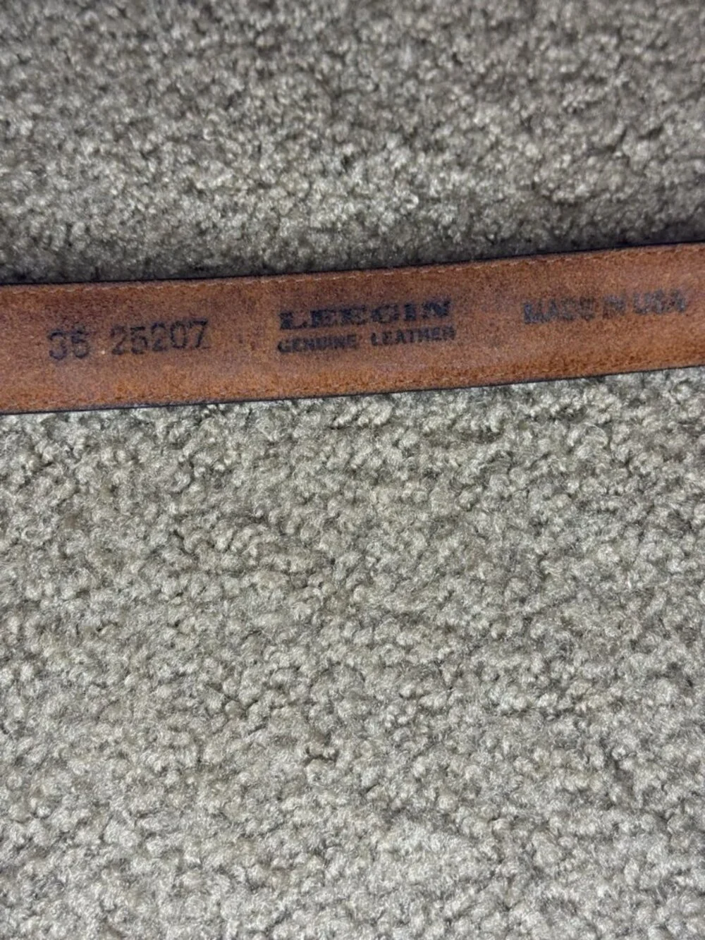 Vtg LEEGIN Belt WomeNS 35 Brown Leather Gold Buckle